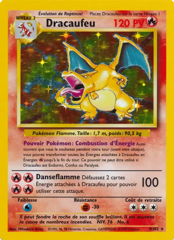 Carte Pokémon Dracaufeu #4 — Set de Base