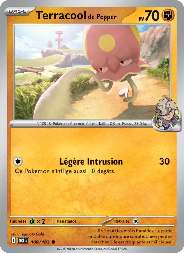 Carte Pokémon Terracool de Pepper #109 — Rivalités Destinées