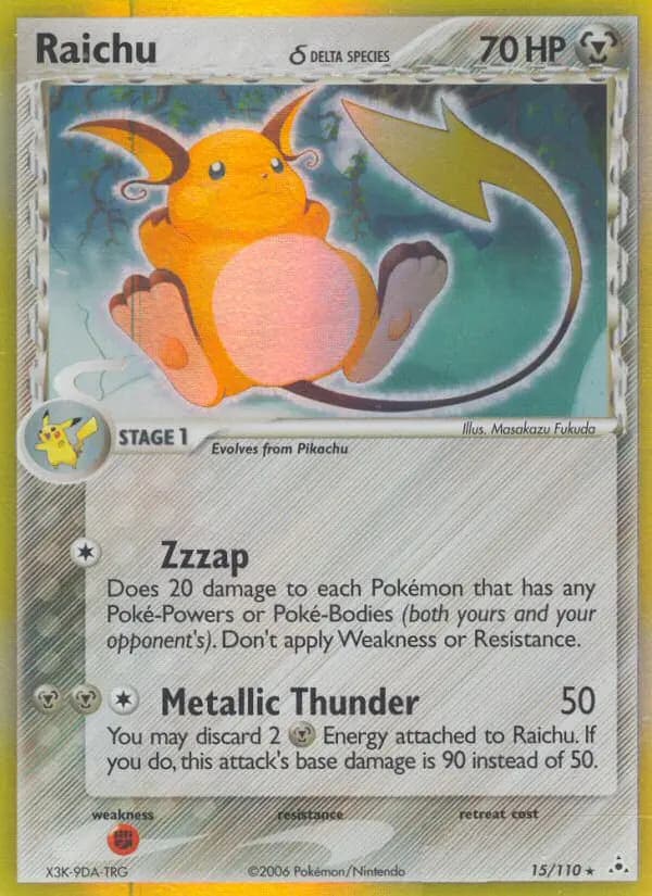 Raichu δ #15 — Holon Phantoms