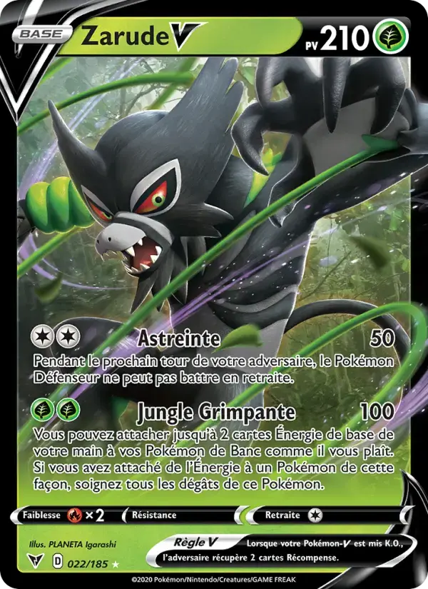 Carte Pokémon Zarude V #22 — Voltage Éclatant