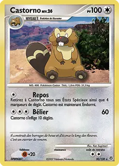Carte Pokémon Castorno #20 — Diamant et Perle