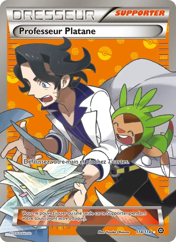 Carte Pokémon Professeur Platane #114 — Offensive Vapeur