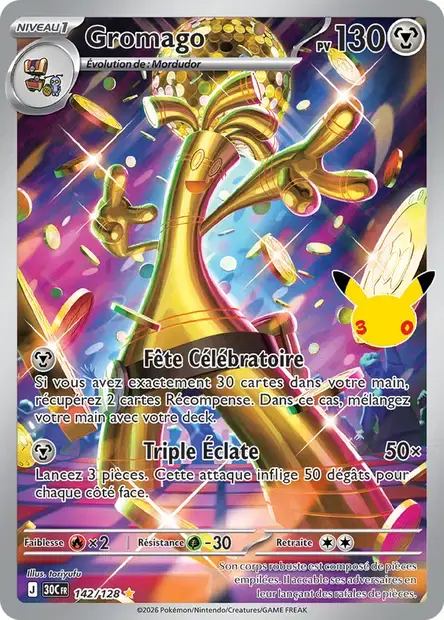 Carte Pokémon Gromago #142 — 30ᵉ Anniversaire