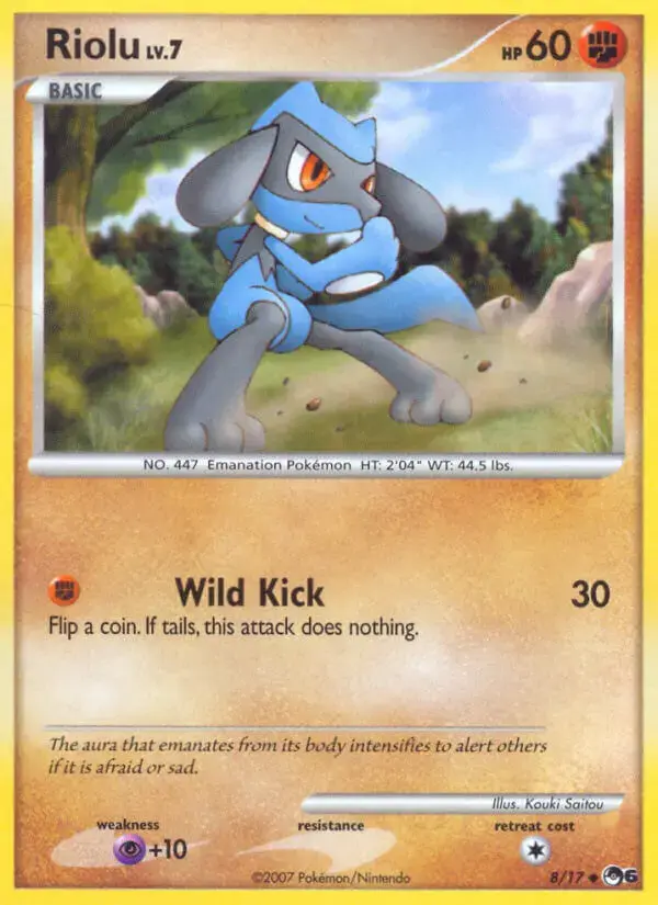 Carte Pokémon Riolu #8 — POP 6