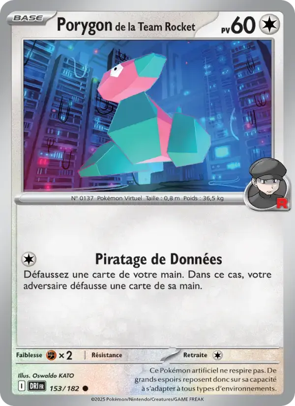 Carte Pokémon Porygon de la Team Rocket #153 — Rivalités Destinées