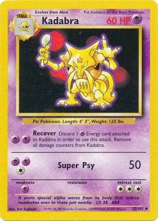Kadabra #32 — Base Set