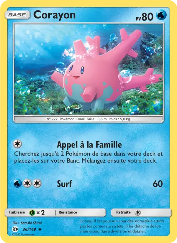 Carte Pokémon Corayon #36 — Soleil et Lune