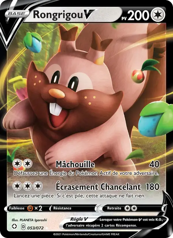Carte Pokémon Rongrigou V #53 — Destinées Radieuses