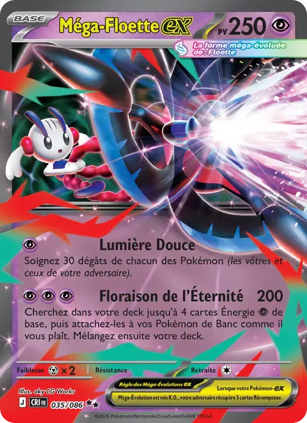 Carte Pokémon Méga-Floette-ex #035 — Chaos Ascendant