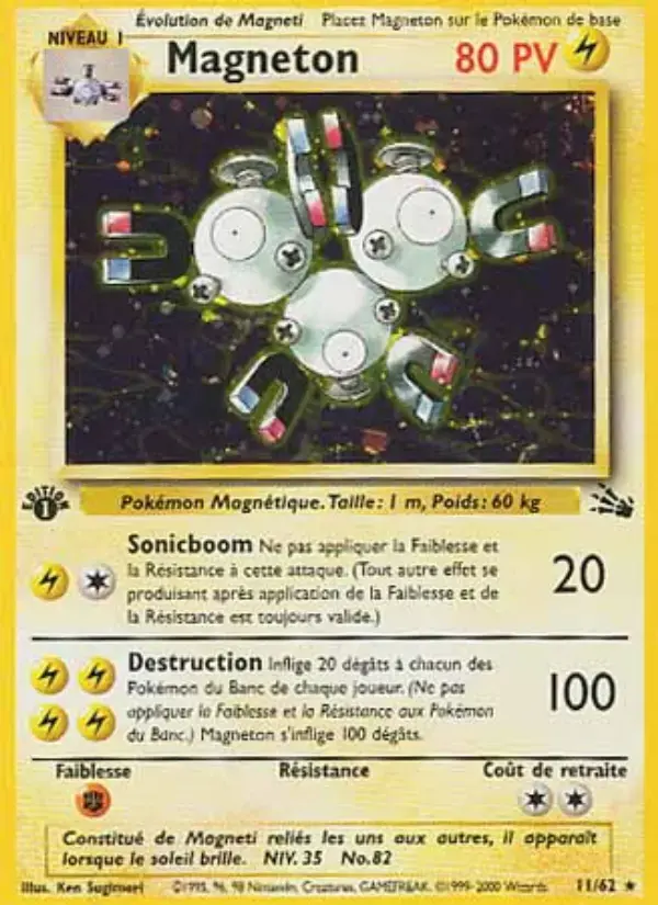 Carte Pokémon Magneton #11 — Fossile