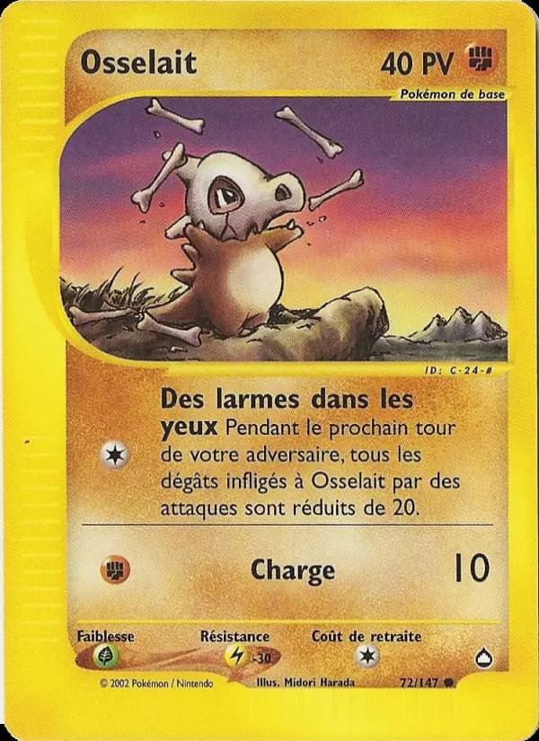 Carte Pokémon Osselait #72 — Aquapolis