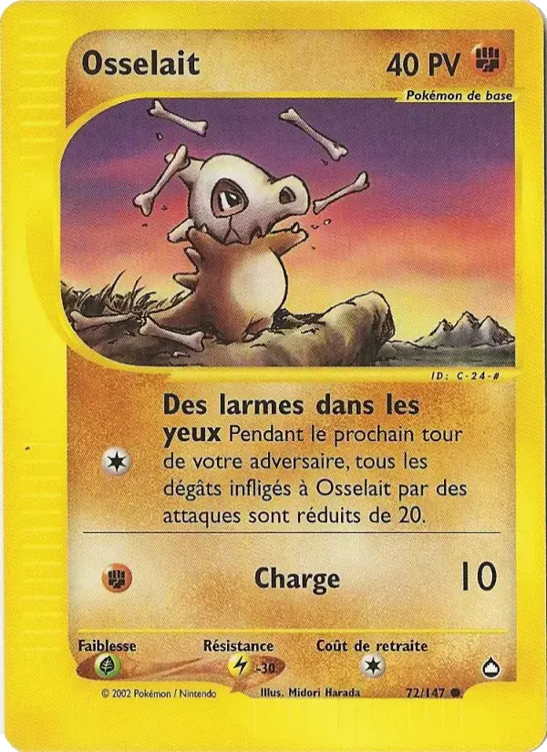 Carte Pokémon Osselait #72 — Aquapolis