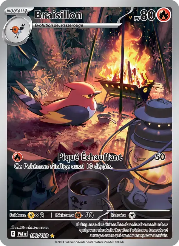 Carte Pokémon Braisillon #199 — Évolutions à Paldea