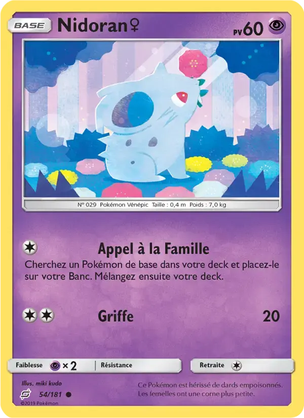 Carte Pokémon Nidoran♀ #54 — Duo de Choc