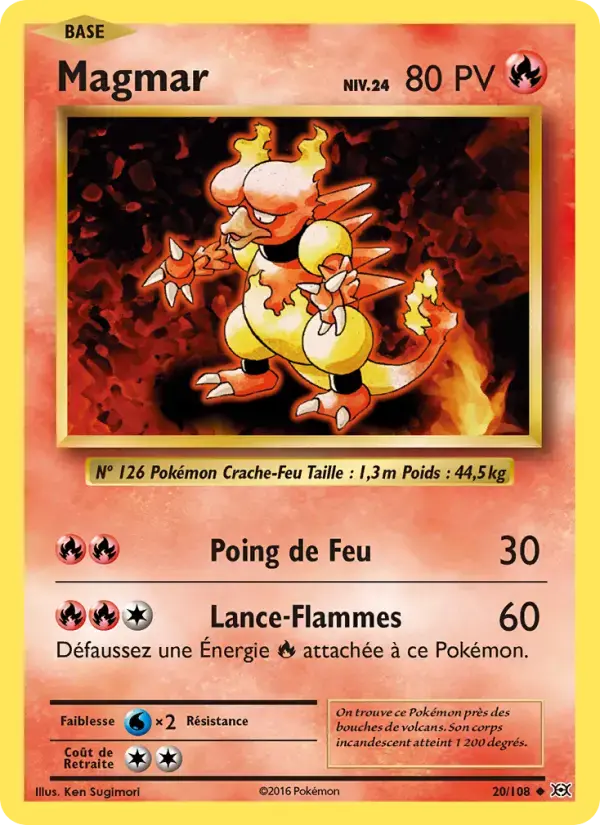 Carte Pokémon Magmar #20 — Évolutions XY