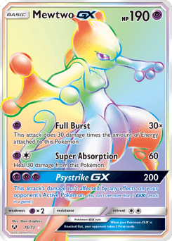 Carte Pokémon Mewtwo GX #76 — Légendes Brillantes