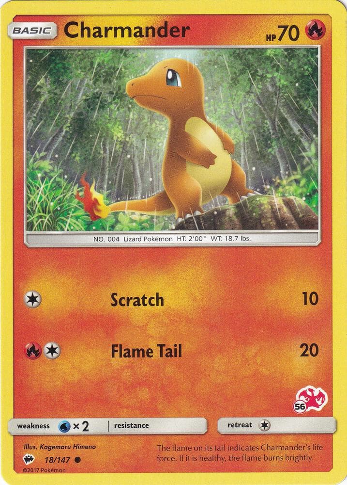 Charmander #018 Stamp V2 — Burning Shadows