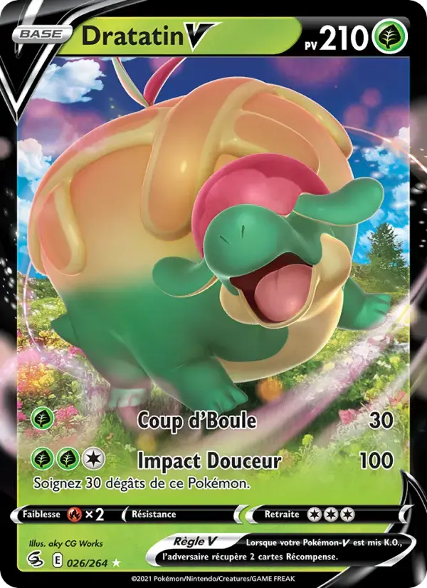 Carte Pokémon Dratatin V #26 — Poing de Fusion