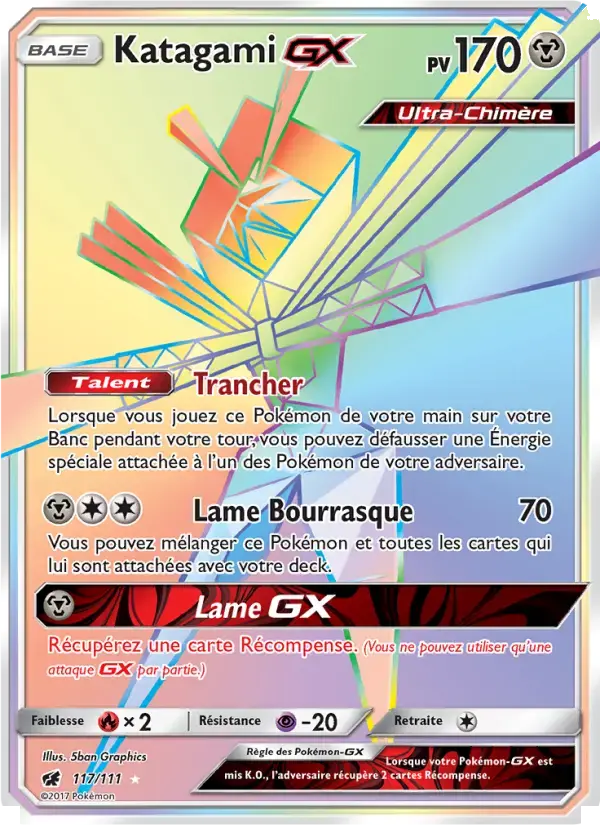 Carte Pokémon Katagami GX #117 — Invasion Carmin