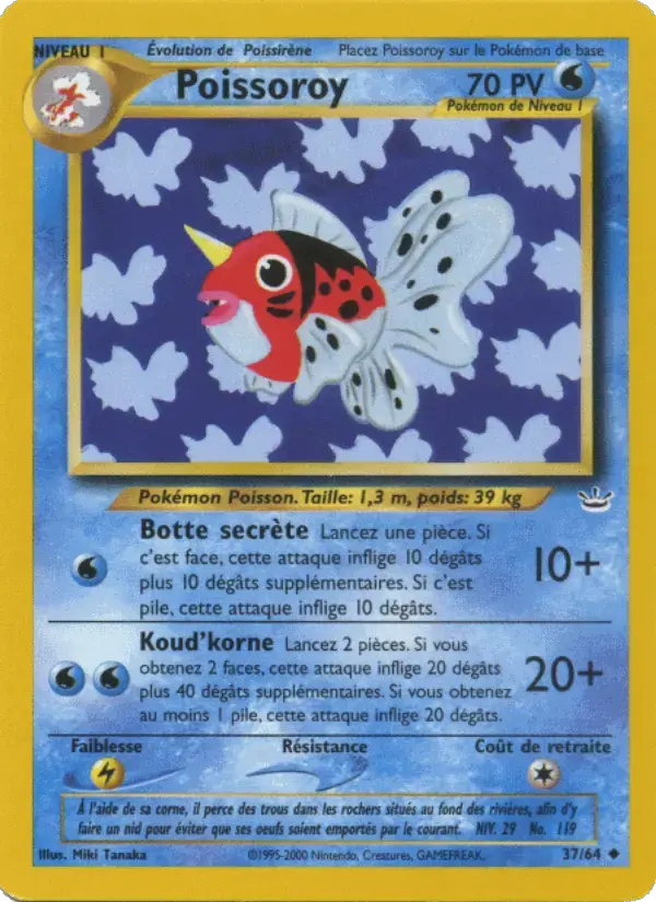 Carte Pokémon Poissoroy #37 — Neo Revelation