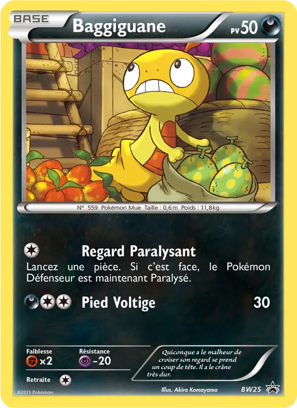 Carte Pokémon Baggiguane #BW25 — Promos Noir et Blanc