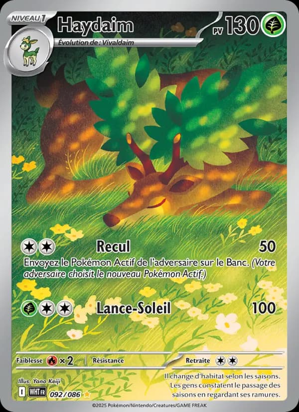 Carte Pokémon Haydaim #092 — Flamme Blanche