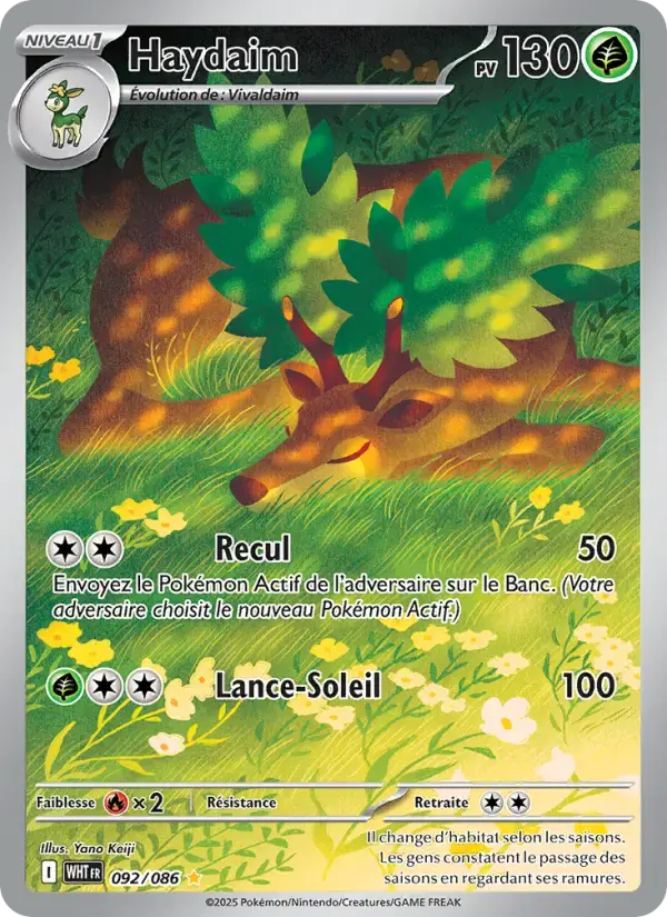 Carte Pokémon Haydaim #092 — Flamme Blanche