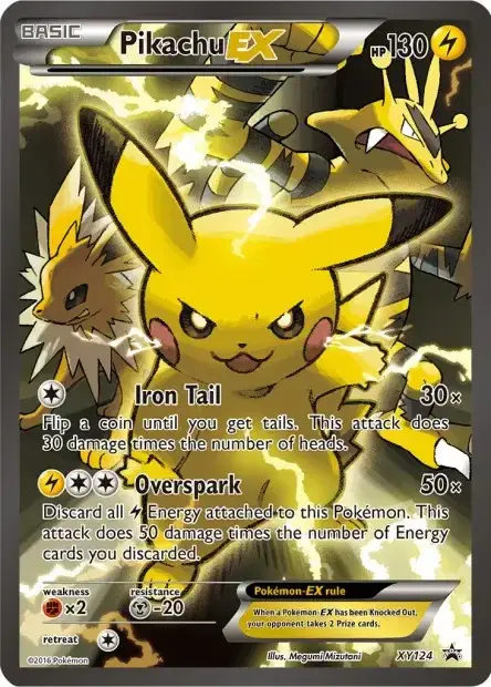Carte Pokémon Pikachu-EX #XY124 — Jumbo
