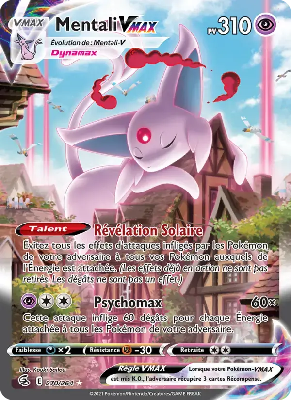 Carte Pokémon Mentali VMAX #270 — Poing de Fusion