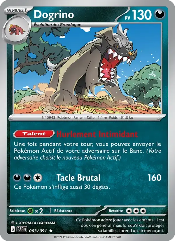Carte Pokémon Dogrino #063 — Destinées de Paldea