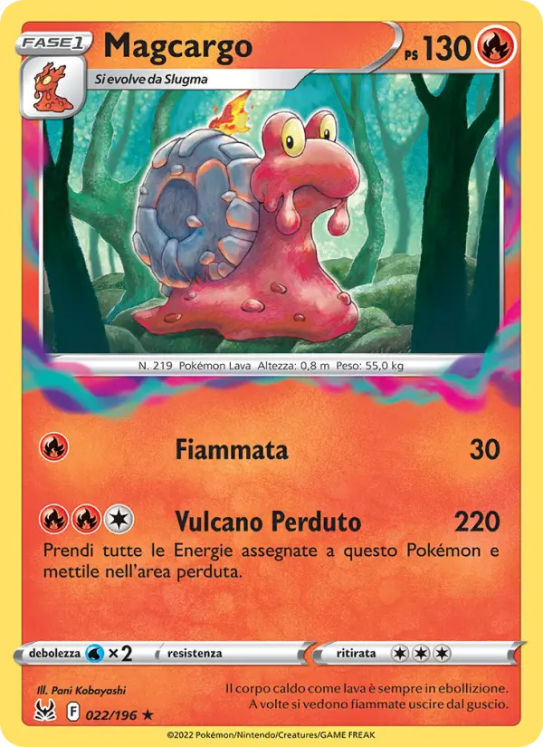 Carte Pokémon Volcaropod #022 — Origine Perdue