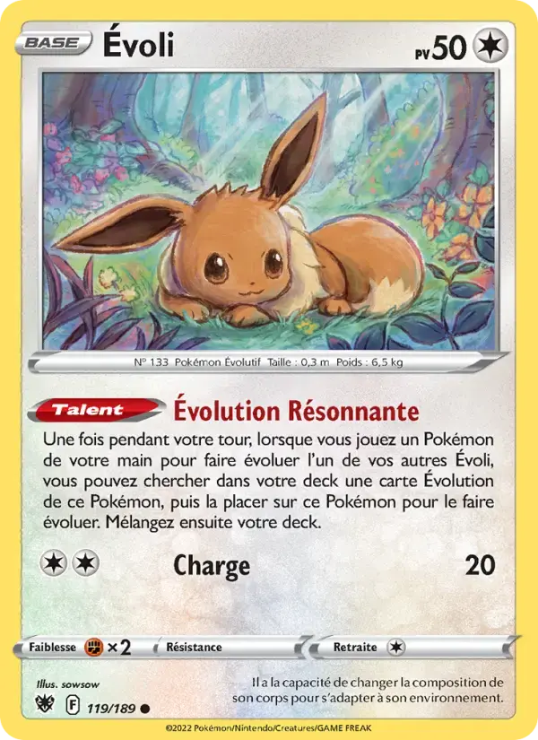 Carte Pokémon Évoli #119 — Astres Radieux