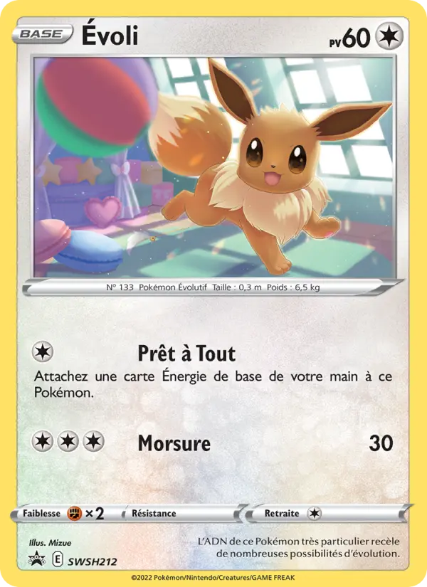 Carte Pokémon Évoli #SWSH212 — Promos Épée et Bouclier