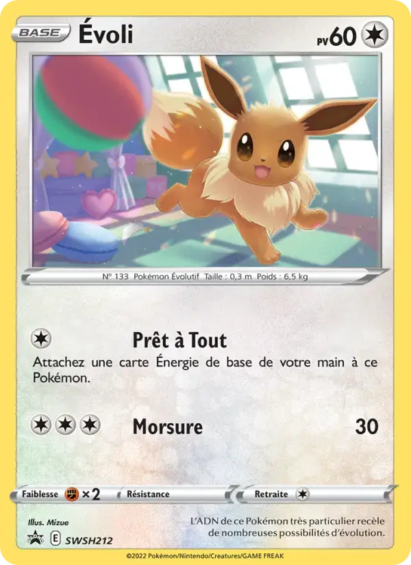 Carte Pokémon Évoli #SWSH212 — Promos Épée et Bouclier