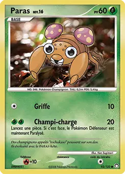 Carte Pokémon Paras #92 — Trésors Mystérieux
