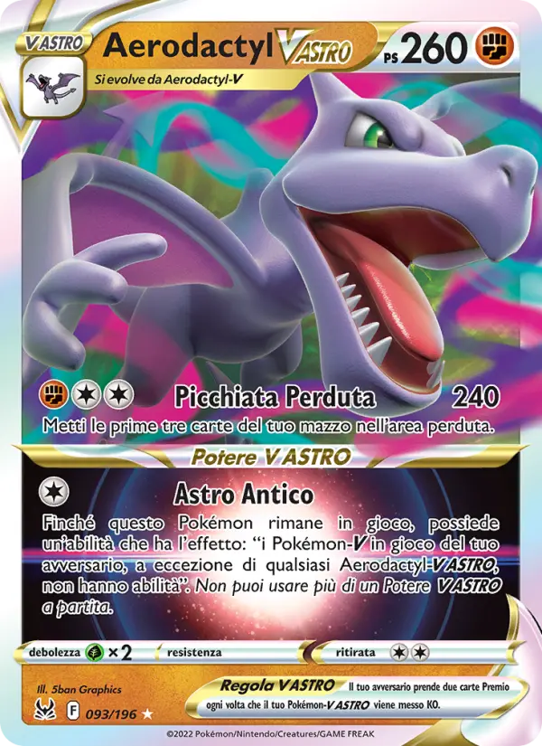 Carte Pokémon Ptéra VSTAR #093 — Origine Perdue