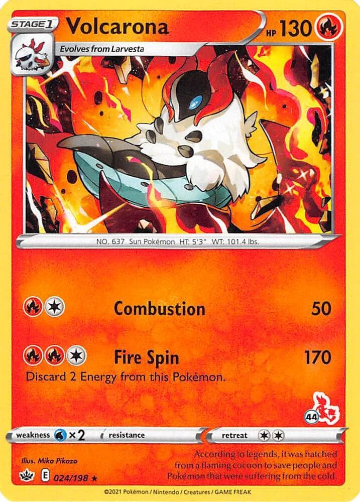 Volcarona #024 Stamp V1 — Chilling Reign