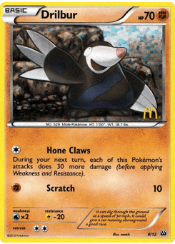 Carte Pokémon Rototaupe #8 — 2012 Promo McDonald's