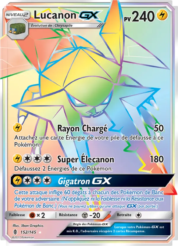 Carte Pokémon Lucanon GX #152 — Gardiens Ascendants