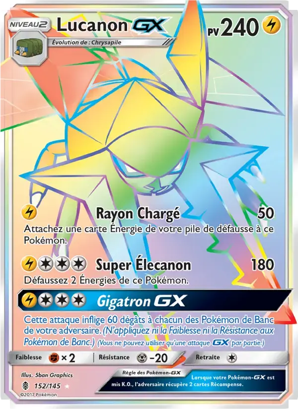 Carte Pokémon Lucanon GX #152 — Gardiens Ascendants