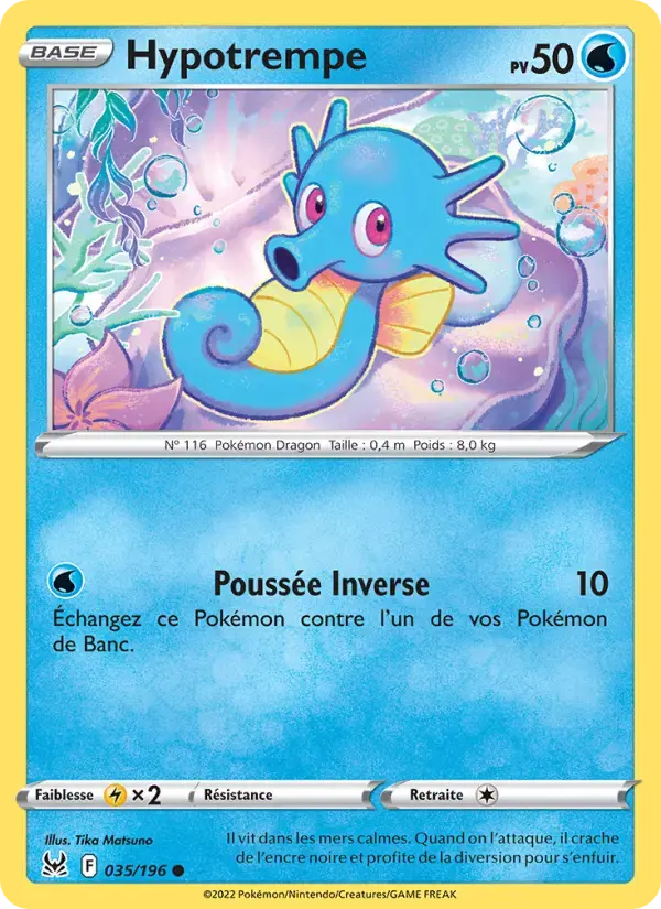 Carte Pokémon Hypotrempe #035 — Origine Perdue