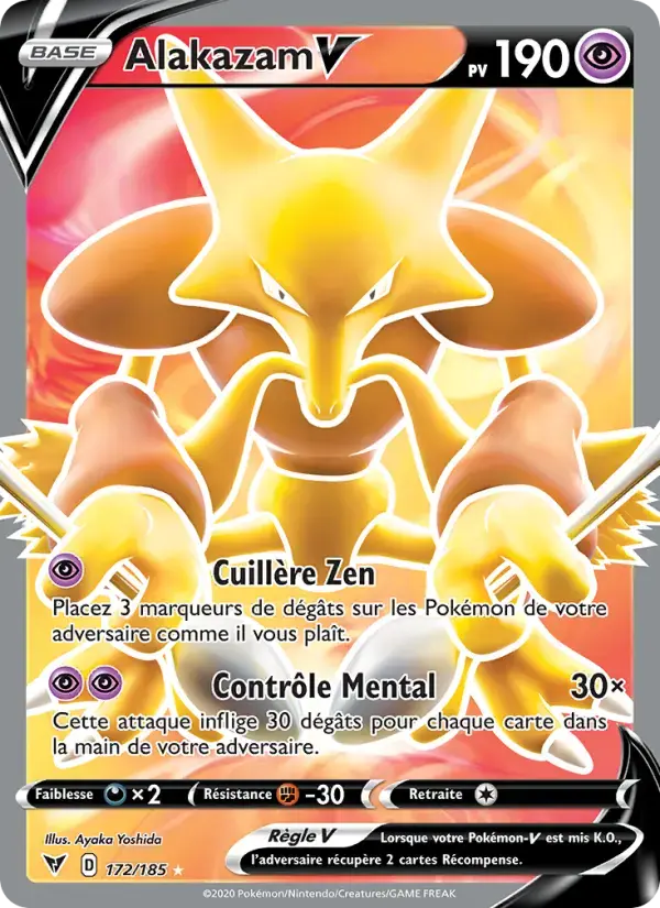 Carte Pokémon Alakazam V #172 — Voltage Éclatant