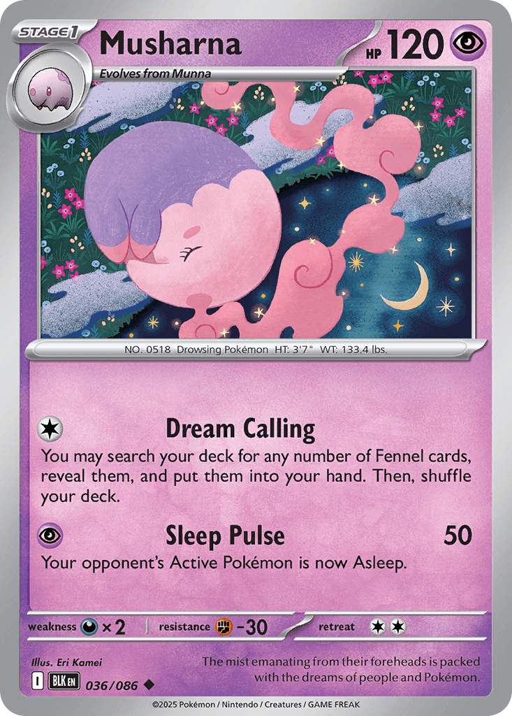 Carte Pokémon Mushana #036 — Foudre Noire