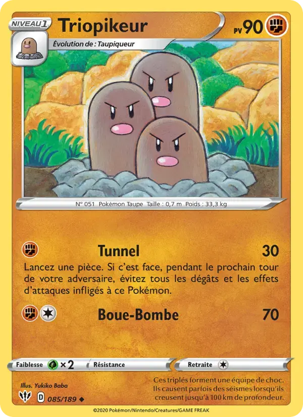 Carte Pokémon Triopikeur #85 — Ténèbres Embrasées