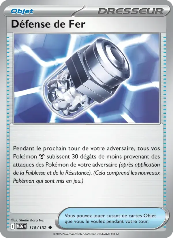 Carte Pokémon Défense de Fer #118 — Méga-Évolution