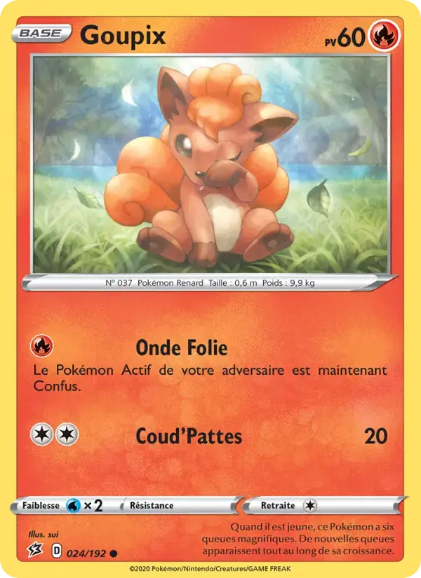 Carte Pokémon Goupix #24 — Clash des Rebelles