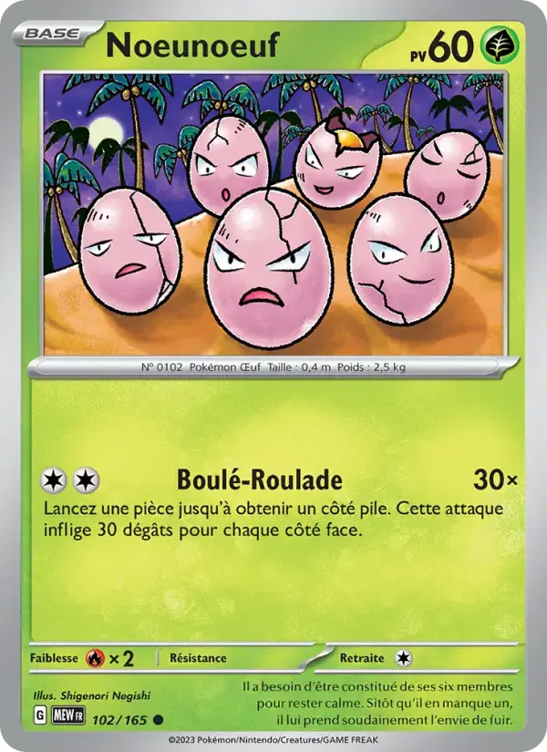 Carte Pokémon Noeunoeuf #102 — Pokémon 151