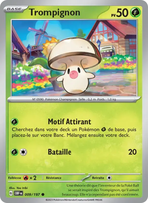 Carte Pokémon Trompignon #009 — Flammes Obsidiennes