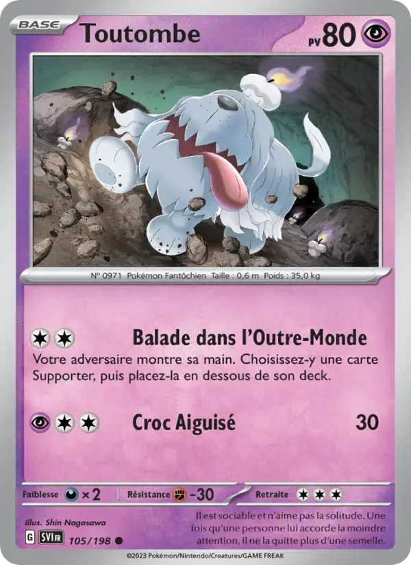 Carte Pokémon Toutombe #105 — Écarlate et Violet