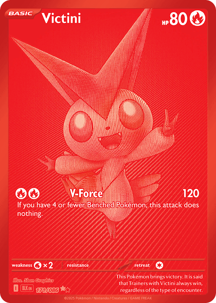 Carte Pokémon Victini #171 — Foudre Noire